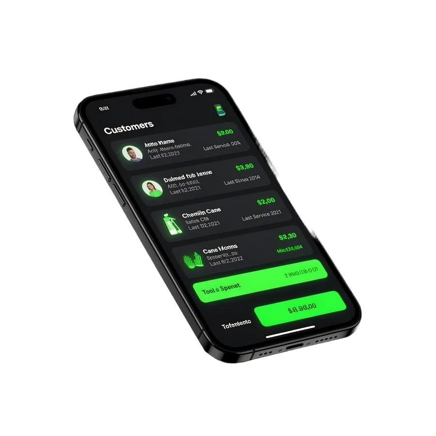 CleanBucks customers list — every customer, every job, in your pocket